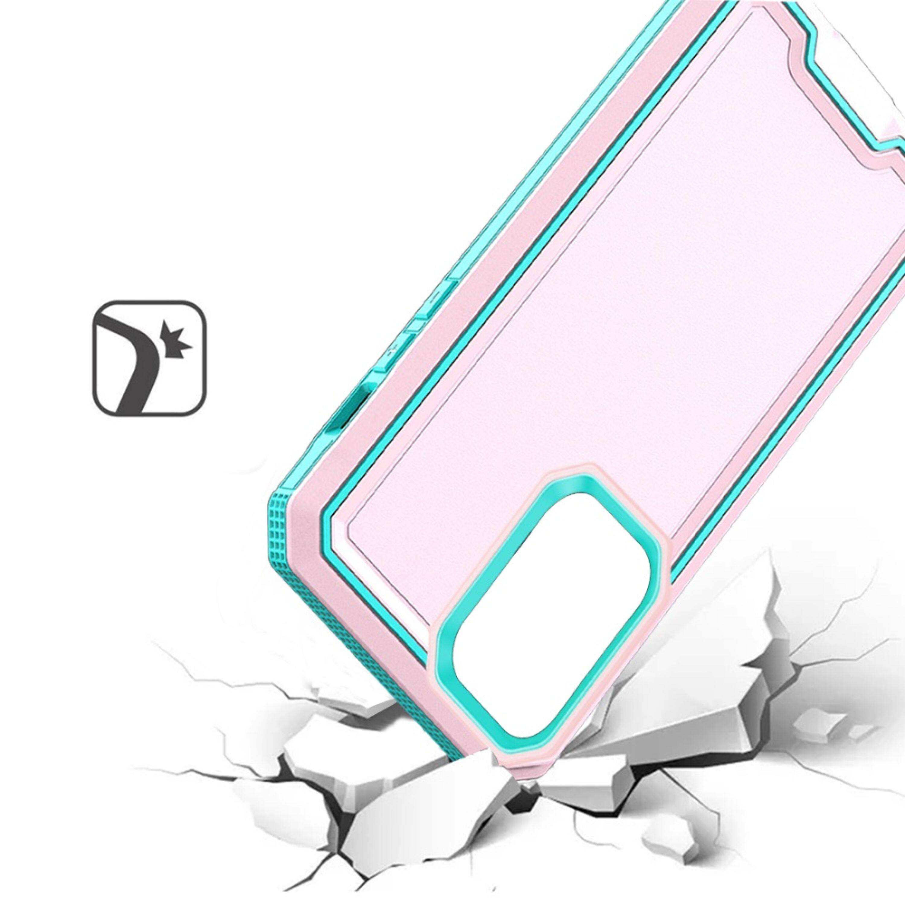Left. Kitcheniva - Shockproof Rugged Fused Phone Case For Samsung Galaxy S24+ Pink - Pink.