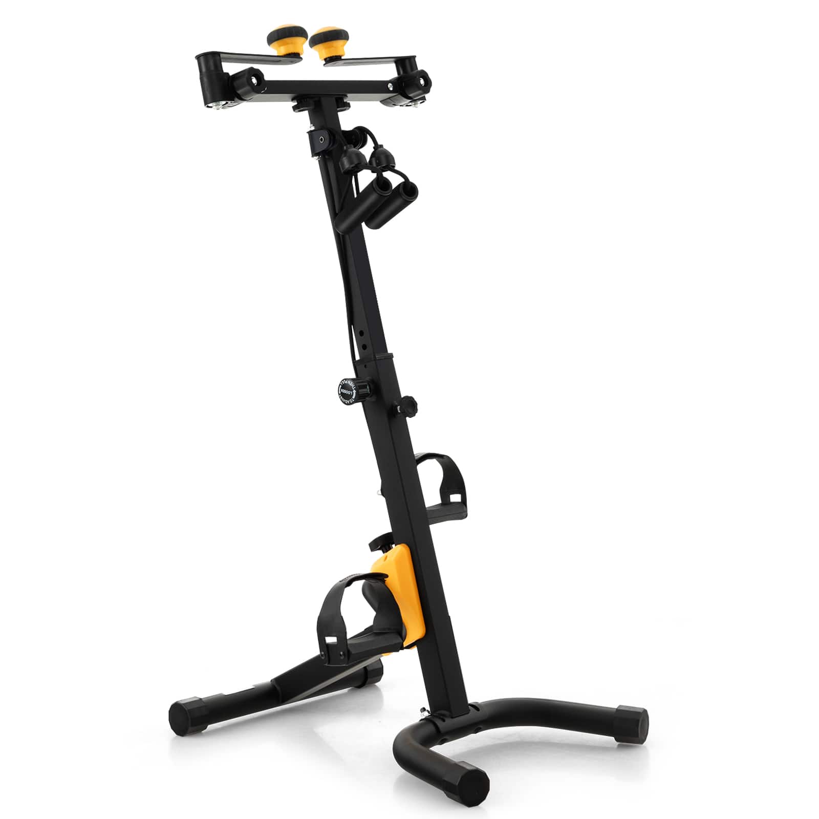 Ecooso - Foldable Pedal Exerciser Exercise Bike Trainer with Adjustable Resistance - Black