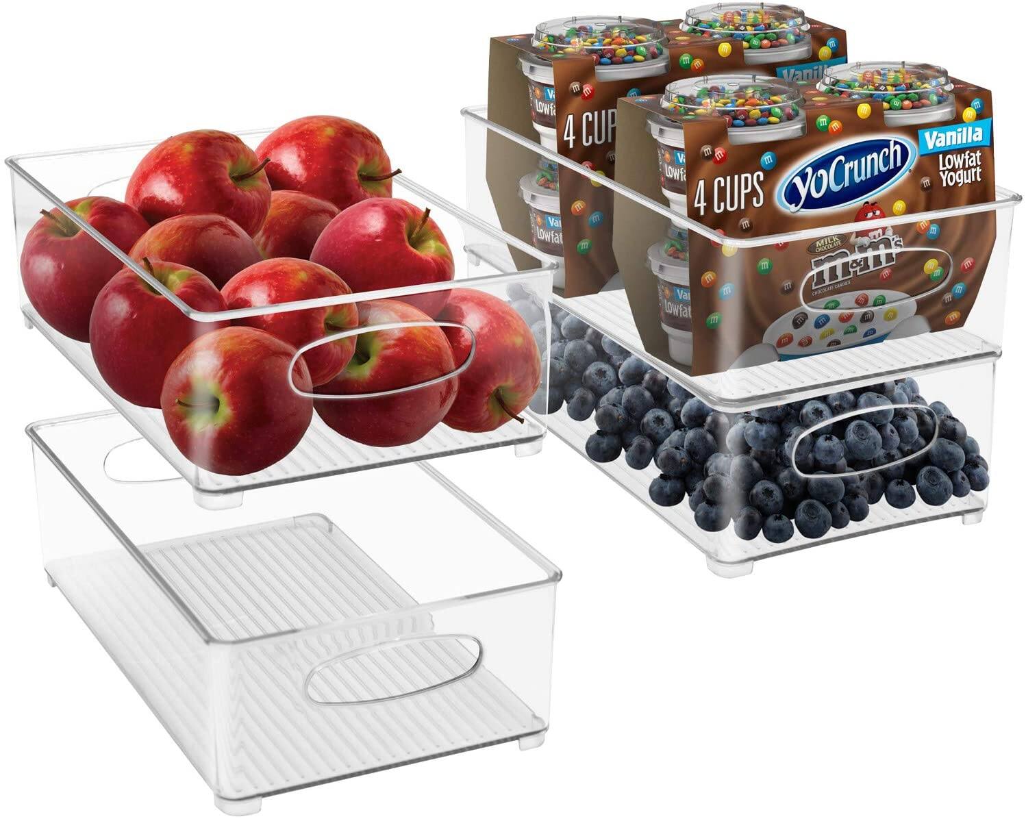 Sorbus - Clear Storage Bins for Kitchen Pantry, fridge & more