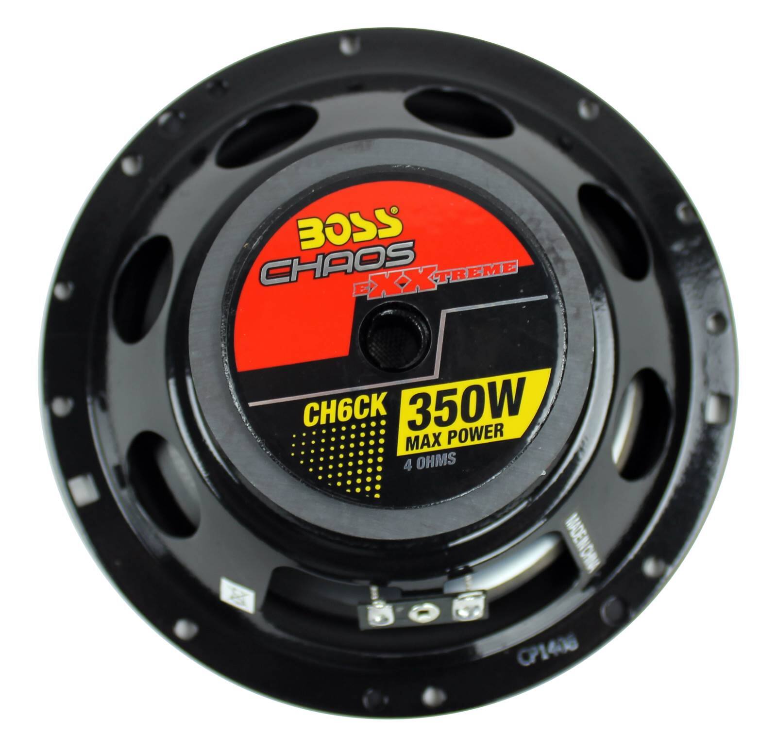 BOSS CHAOS EXTREME  
CH6CK 350W MAX POWER 4 OHMS  
MADE IN CHINA  
CP1408