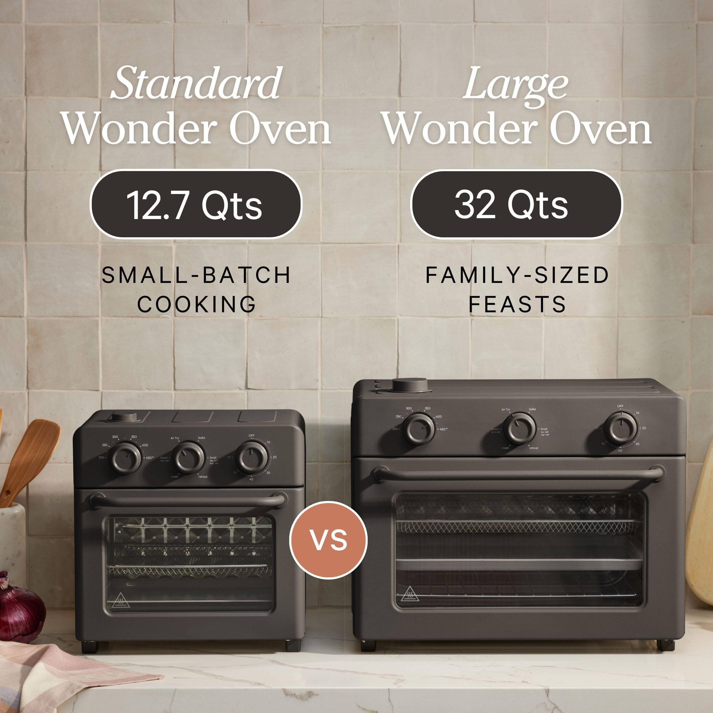 Standard Wonder Oven  
12.7 Qts  
SMALL-BATCH COOKING  

Large Wonder Oven  
32 Qts  
FAMILY-SIZED FEASTS  

VS