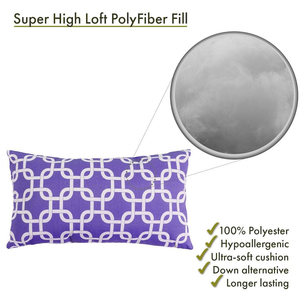 Super High Loft PolyFiber Fill

- 100% Polyester
- Hypoallergenic
- Ultra-soft cushion
- Down alternative
- Longer lasting