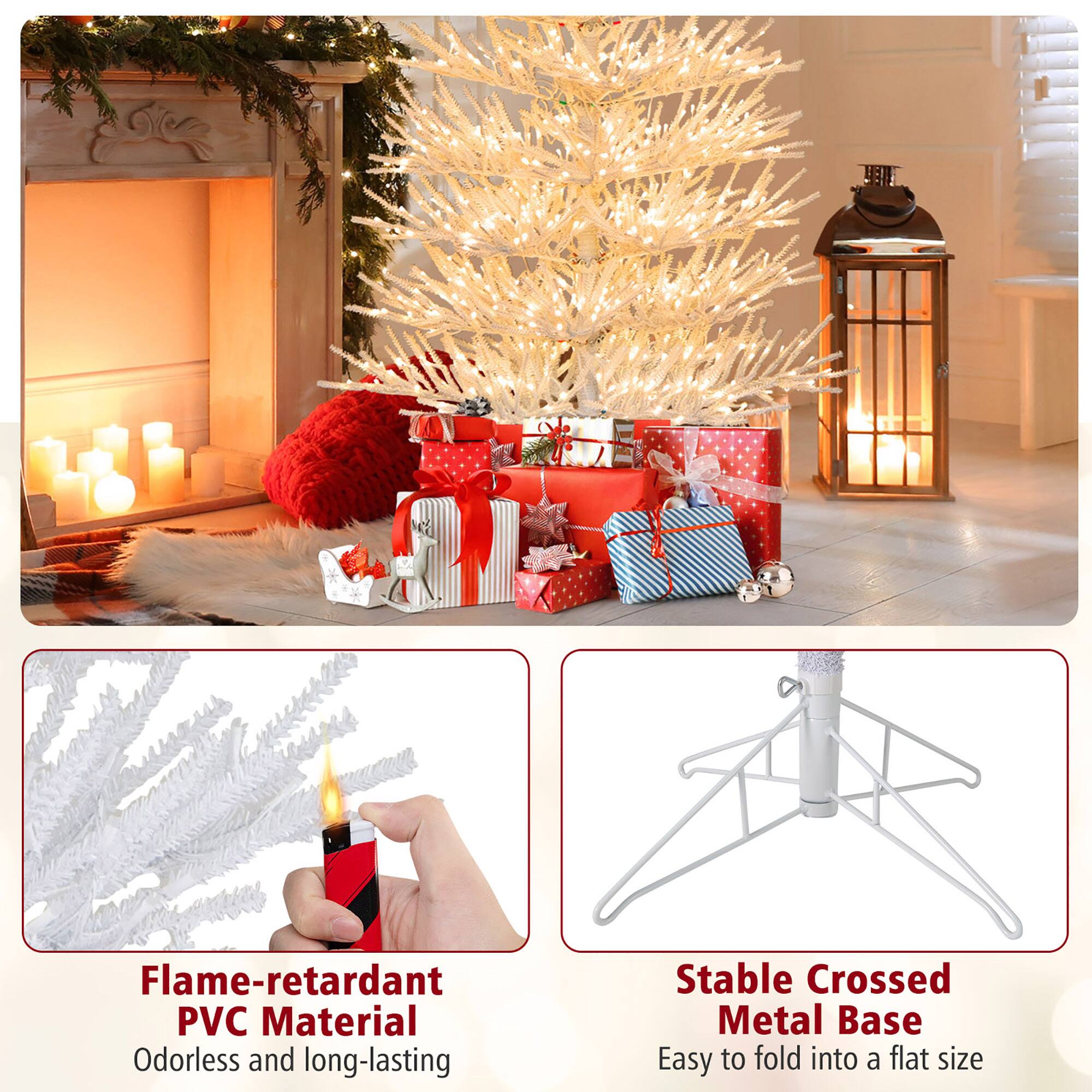 Flame-retardant PVC Material  
Odorless and long-lasting  

Stable Crossed Metal Base  
Easy to fold into a flat size