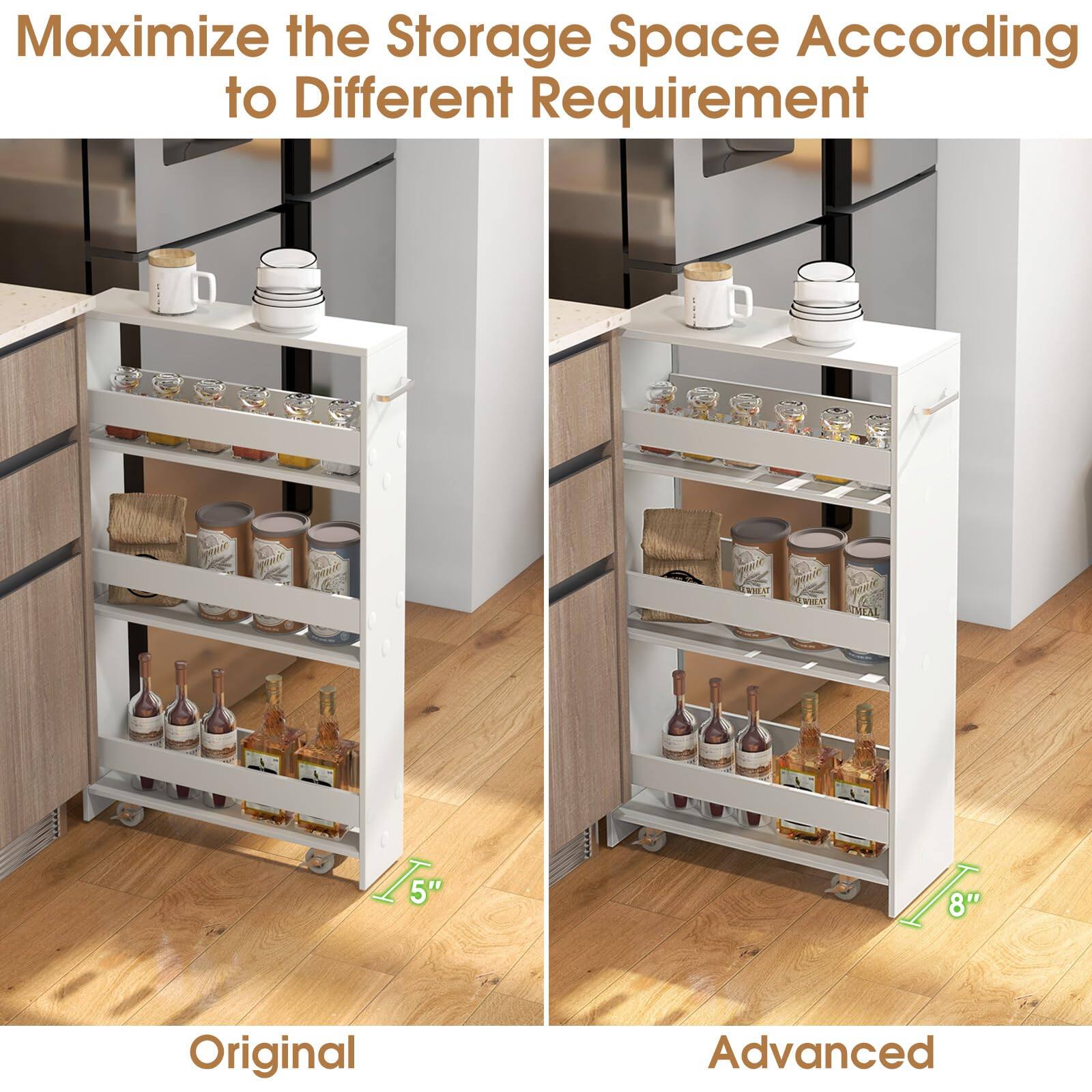 Maximize the Storage Space According to Different Requirement 5" 8" Original Advanced