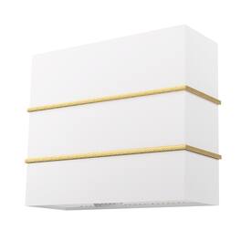 Akicon - 36 inches - Externally Vented - Wall Range Hood - White with Gold