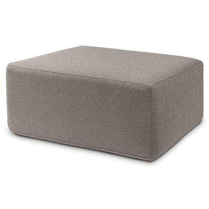 Front. Jaxx - Jaxx Fairlie Couch Ottoman - Oversized Square Foam Coffee Table Ottoman, 36", Luxe Boucle, Boucle Dark Grey - Boucle Dk Grey.