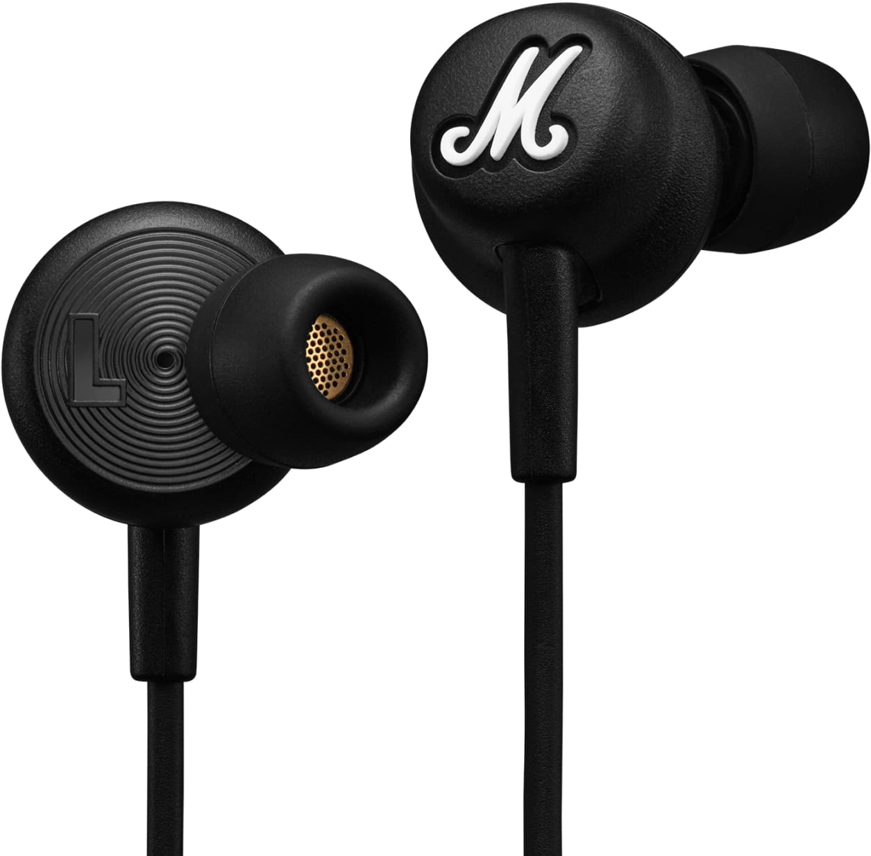 Front. Marshall - Mode USB-C In-ear Wired Earbuds with Built-in Microphone, Customizable Fit, Tangle-resistant Cord and Dynamic Drivers - Black.
