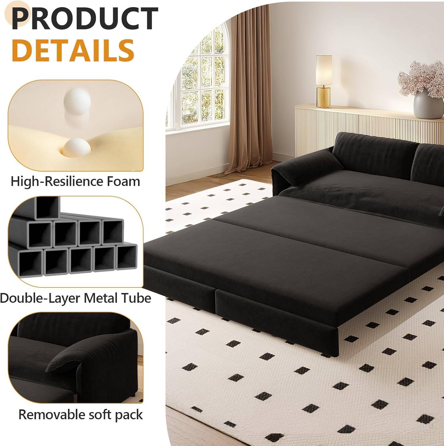 PRODUCT DETAILS

- High-Resilience Foam
- Double-Layer Metal Tube
- Removable soft pack