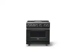 Viking - 36"W. 5.6 Cu. Ft. 7S Self-Clean LP Dual Fuel Range-Antique Bronze - Antique Bronze
