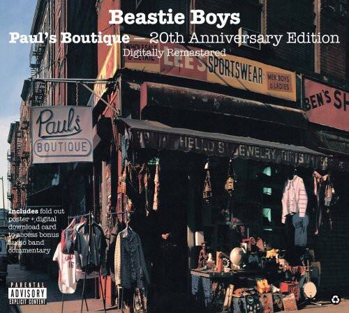 Beastie Boys  
Paul's Boutique - 20th Anniversary Edition  
Digitally Remastered  

Includes fold out poster, digital download card, and bonus band commentary  

Parental Advisory: Explicit Content