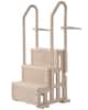 Front. VEVOR - Swimming Pool Ladder, 3-Step Double Handrails Stairs with Non-slip Heavy Duty Steps, Max Load Capacity 400 lbs - Taupe.