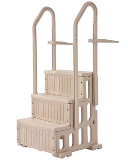 VEVOR - Swimming Pool Ladder, 3-Step Double Handrails Stairs with Non-slip Heavy Duty Steps, Max Load Capacity 400 lbs - Taupe