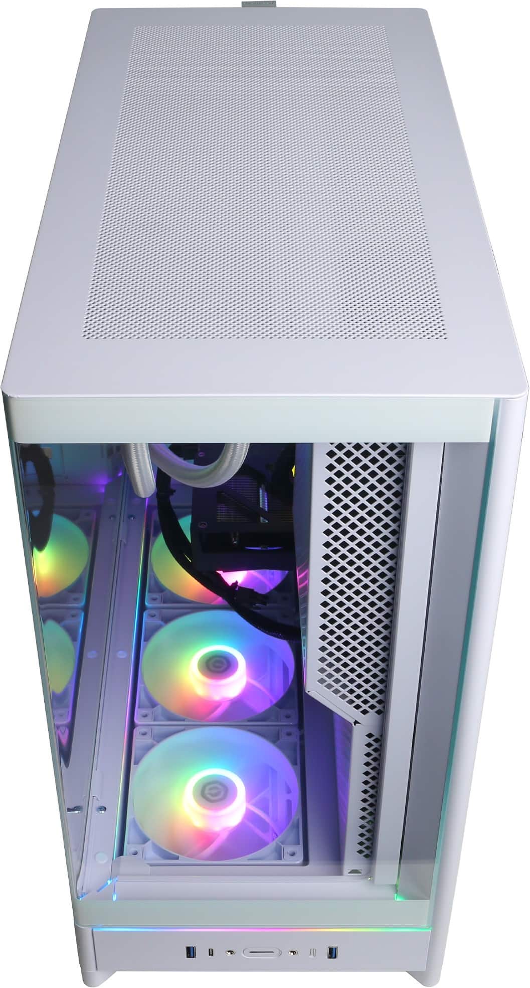 Alt View 11. CyberPowerPC - Gaming Desktop - AMD Ryzen 9 9900X - AMD Radeon RX 9070 XT 16GB - 32GB DDR5 - 2TB PCIe 4.0 SSD - White.