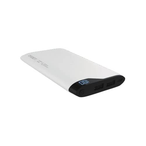 Angle. Cygnett - ChargeUp Digital 6000 mAh Portable Charger for Most USB-Enabled Devices - White.