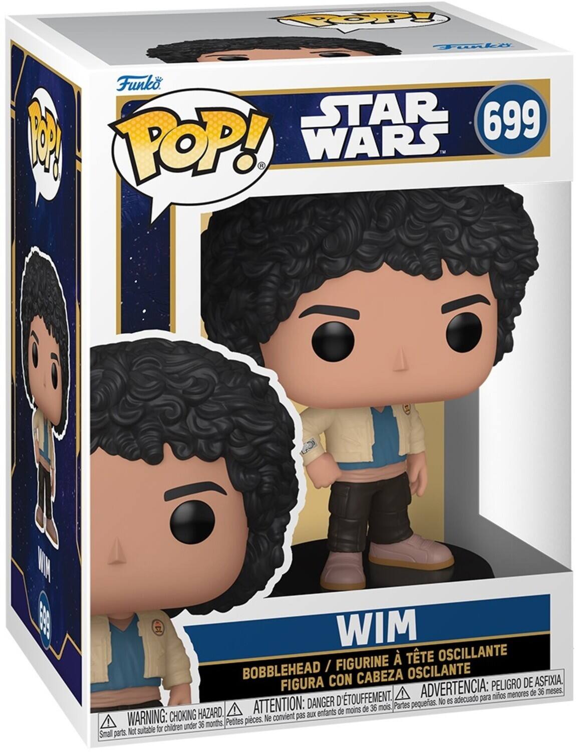 Funko POP! STAR WARS 699 WIM TTE OSCILANTE BOBBLEHEAD / FIGURINE OSCILANTE FIGURA CON CABEZA PELIGRO DE ASFIXIA. D'TOUFFEMENT. ADVERTENCIA: para ninos menores de 36 meses DANGER pequeras. No es adecuado HAZARD. ATTENTION: enfants de moins de 36 mois. Partes pequeñas. Not suitable for children under 36 months. Petites pieces. Small parts. Not suitable for children under 36 months. Choking hazard.