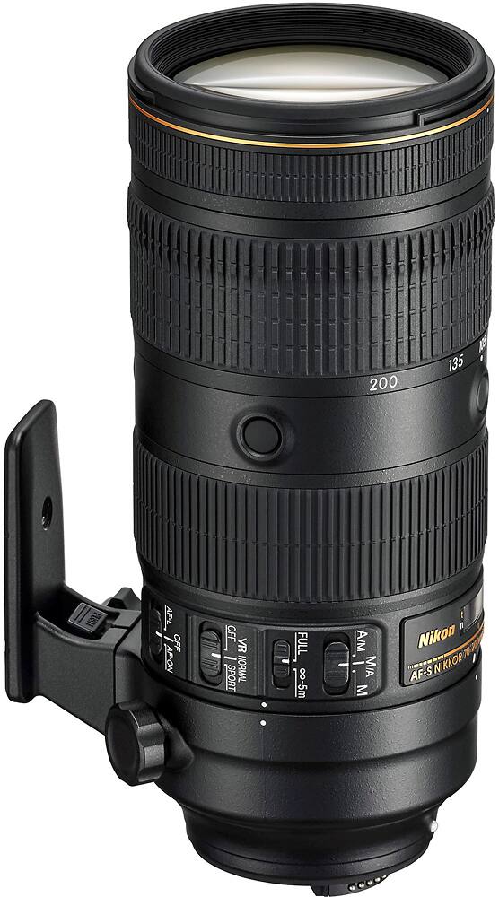 Angle. Nikon - AF-S NIKKOR 70-200mm f/2.8E FL ED VR Telephoto Zoom Lens for DSLR Cameras - Black.