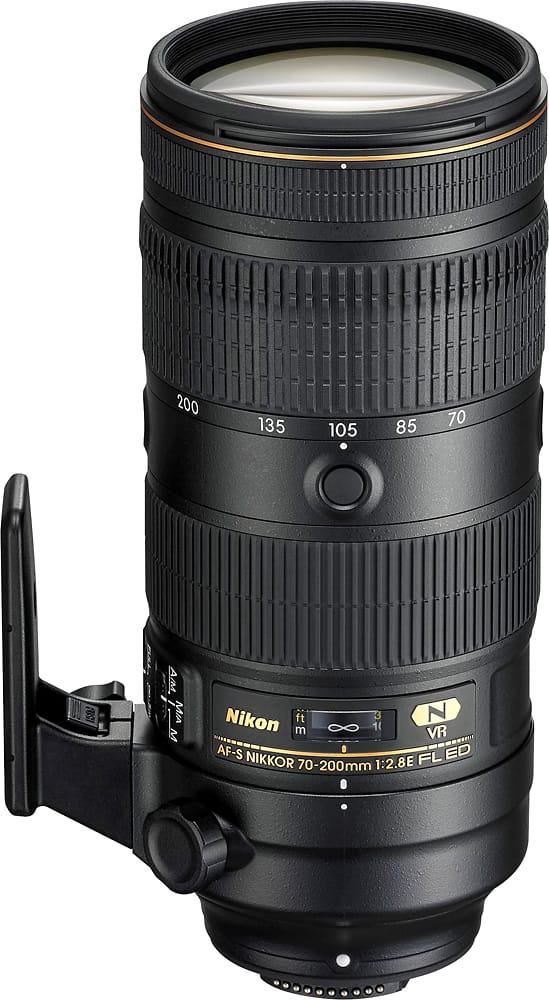 Nikon - AF-S NIKKOR 70-200mm f/2.8E FL ED VR Telephoto Zoom Lens for DSLR Cameras - Black