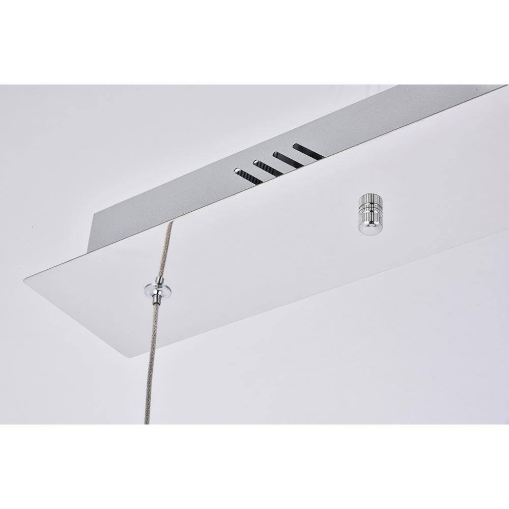 Alt View 1. Elegant Lighting - Amherst Collection LED 3-light chandelier 24in x 4in x 9in chrome finish - Chrome.
