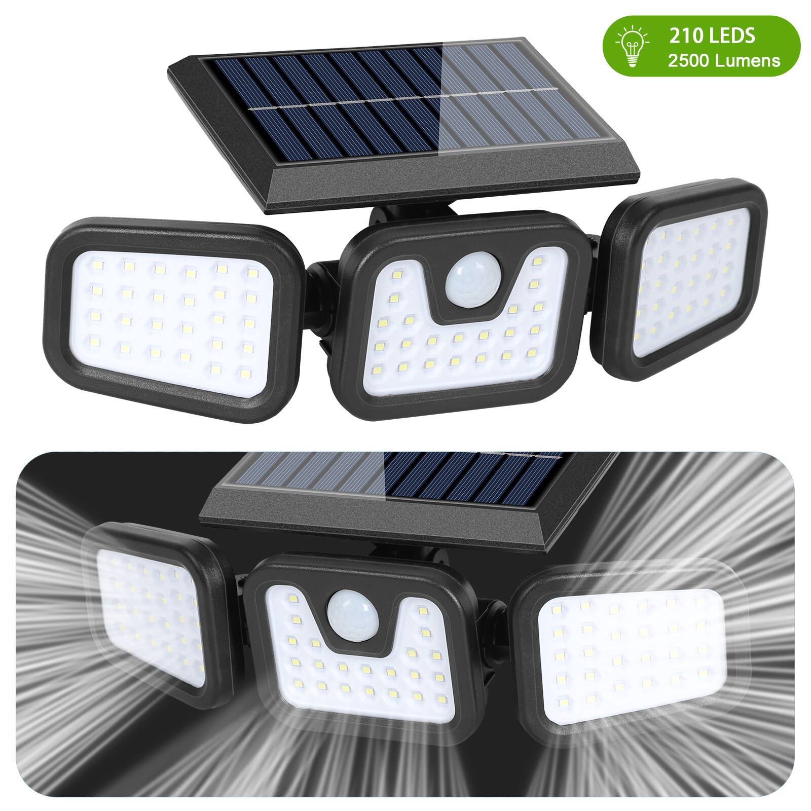 210 LEDs  
2500 Lumens