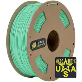 Factory Filament - 1.75mm PLA 3D Printer Filament, 1 KG Spool, Dimensional Accuracy +/- 0.02 mm, 3D Printing Filament - Mint Green