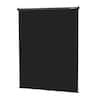 Front. RAUBAY - 5′ x 7.2′ Pull Down Black Screen Backdrop Retractable Collapsible Wall-Mount Background - Black.