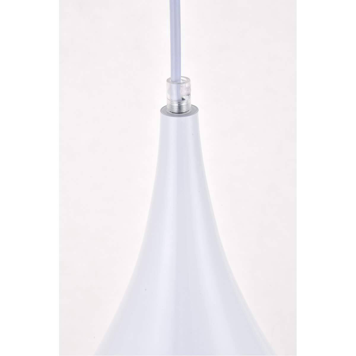 Alt View 1. Living District - Nora 1 Light White Pendant - White.