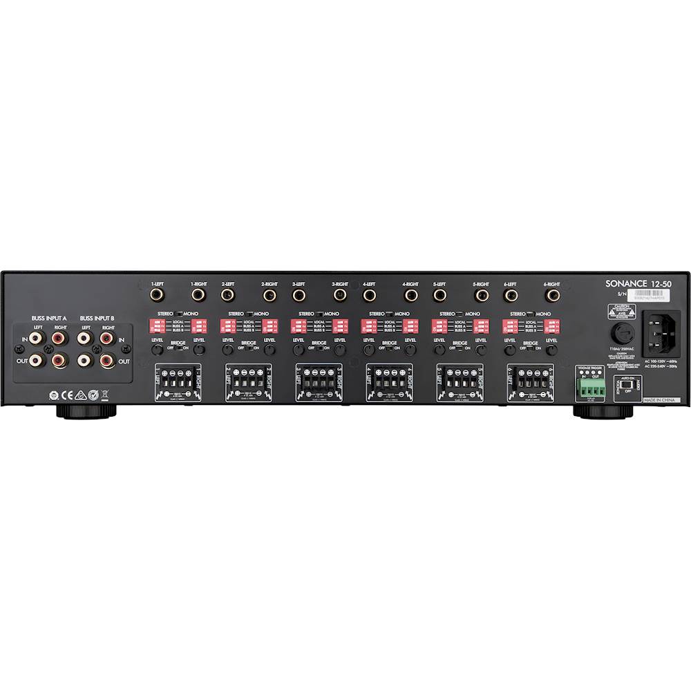 Back View: Sonance - 12-50 AMP - 600W 12.0-Ch. Digital Power Amplifier (Each) - Black
