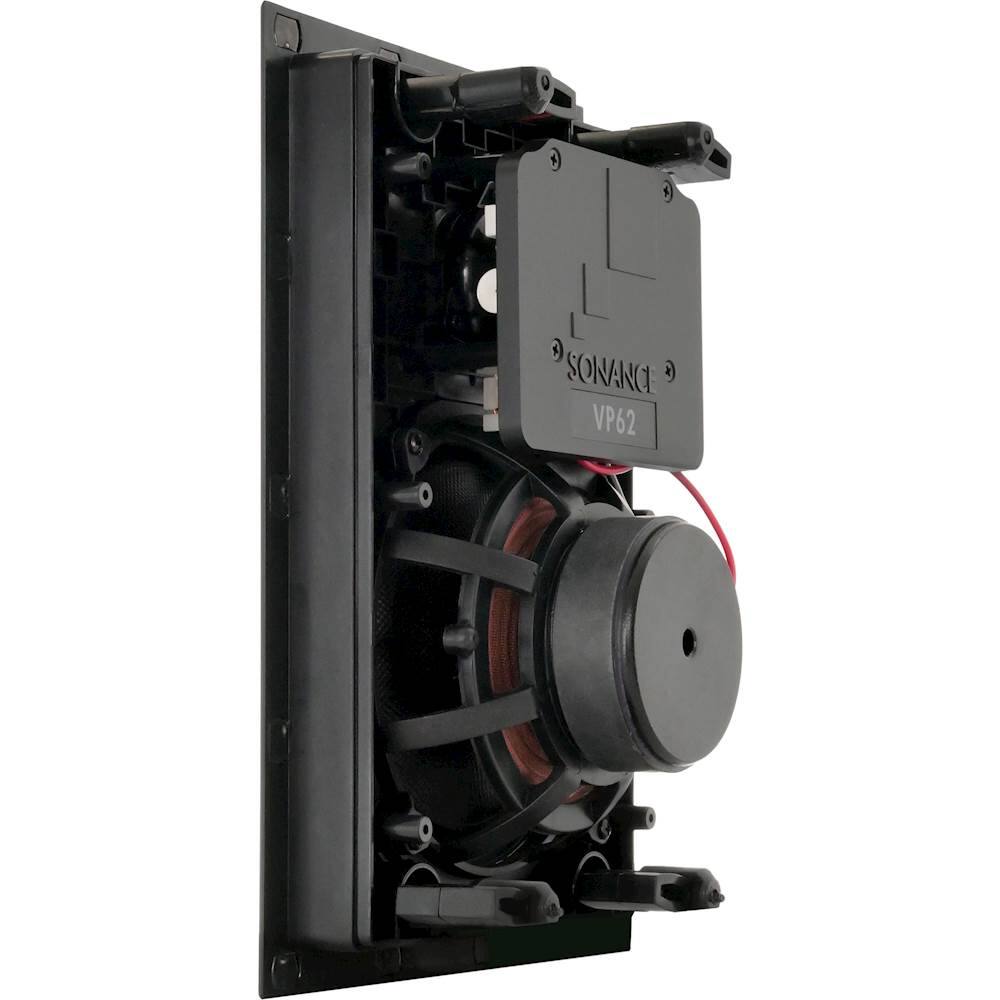 Back. Sonance - VP62 RECTANGLE SINGLE SPEAKER - Visual Performance 6-1/2" Rectangle 2-Way In-Wall Speaker (Each) - Paintable White.