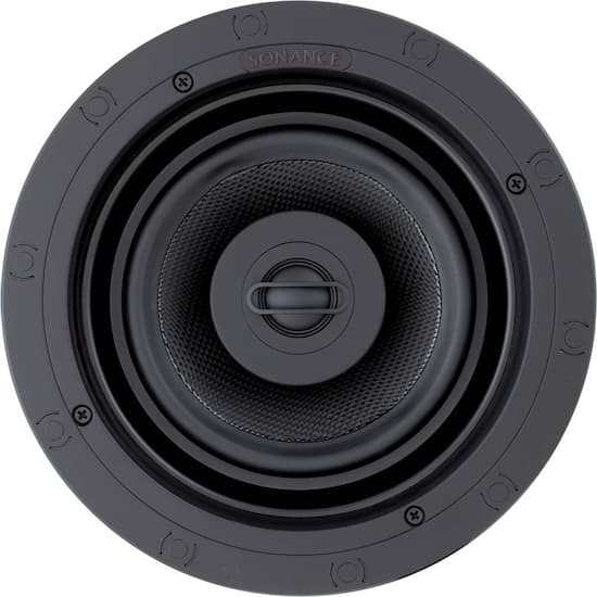 Sonance Visual Performance 6 1 2 Passive 2 Way In Ceiling Speaker Each Paintable White Vp64r Round Single Speaker Best Buy