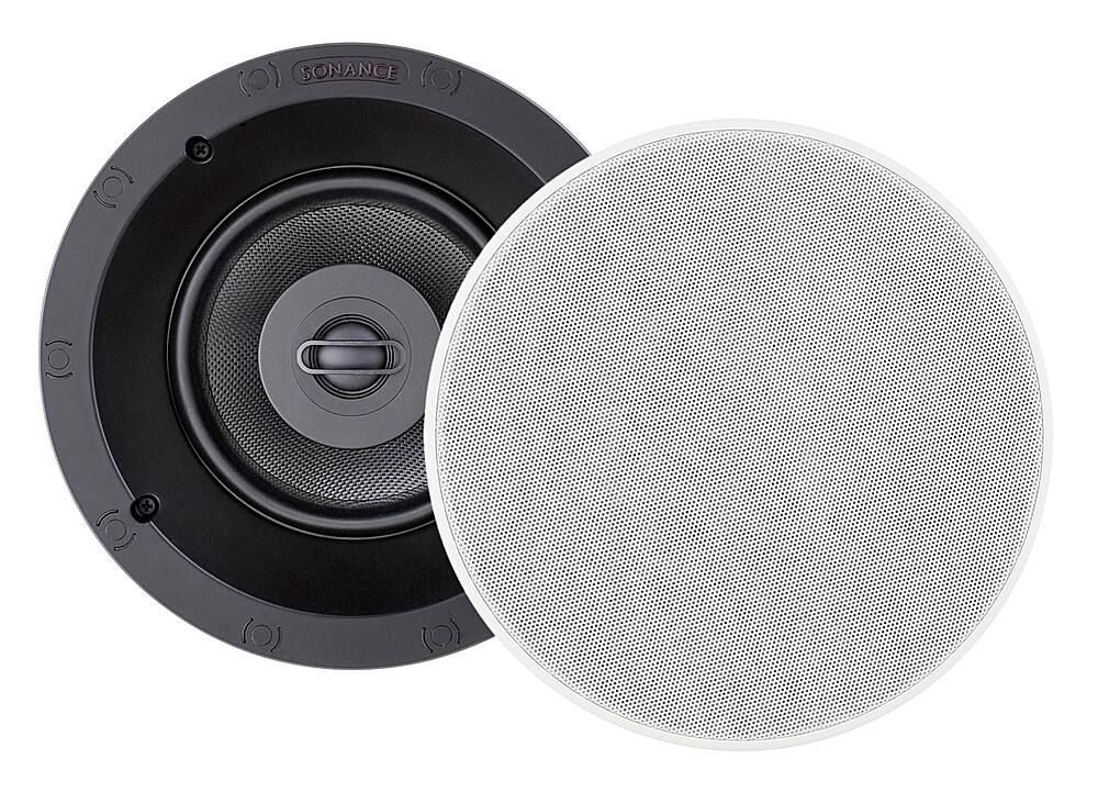 Front. Sonance - VP66R TL SINGLE SPEAKER - Visual Performance 6-1/2" 2-Way Thin-Line In-Ceiling Speaker (Each) - Paintable White.