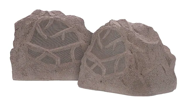 Front. Sonance - RK83 - Rocks 8" 2-Way Outdoor Speakers (Pair) - Brown.