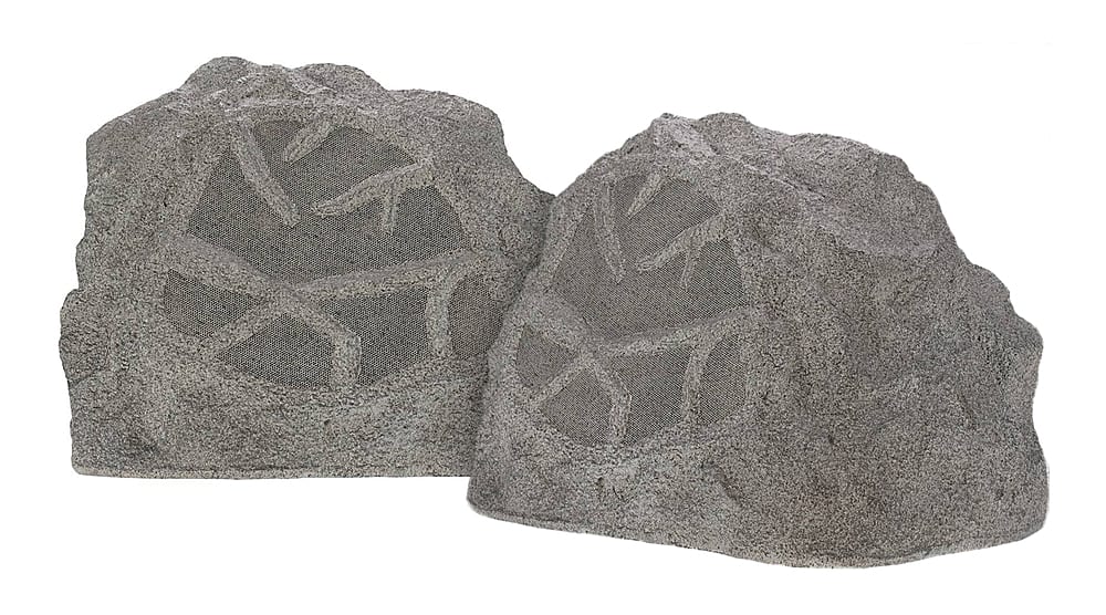 Front. Sonance - RK83 - Rocks 8" 2-Way Outdoor Speakers (Pair) - Granite.