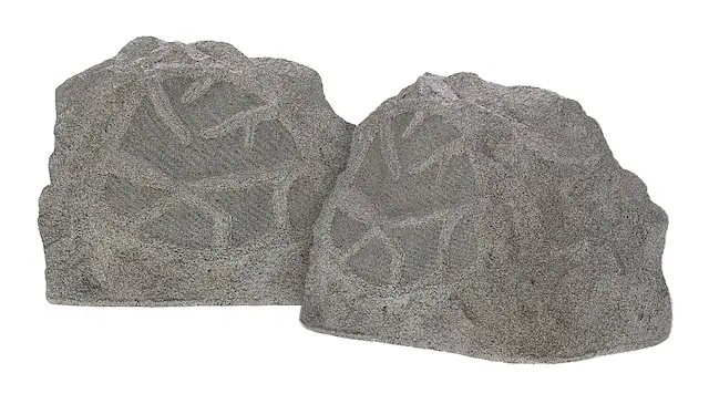 Front. Sonance - RK83 - Rocks 8" 2-Way Outdoor Speakers (Pair) - Granite.