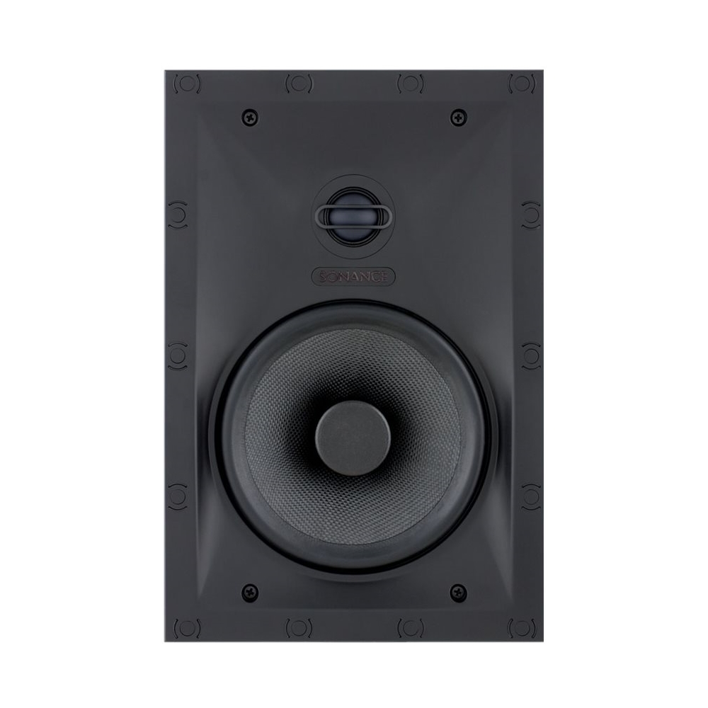 Angle View: Sonance - VP66 TL RECTANGLE THIN-LINE - Visual Performance  6-1/2" 2-Way In-Wall Speakers (Pair) - Paintable White