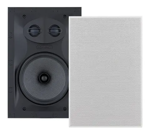 Front. Sonance - VP66 SST/SUR SINGLE SPEAKER - Visual Performance 6-1/2" 2-Way In-Wall Rectangle Single Stereo/Surround Speaker (Each) - Paintable White.