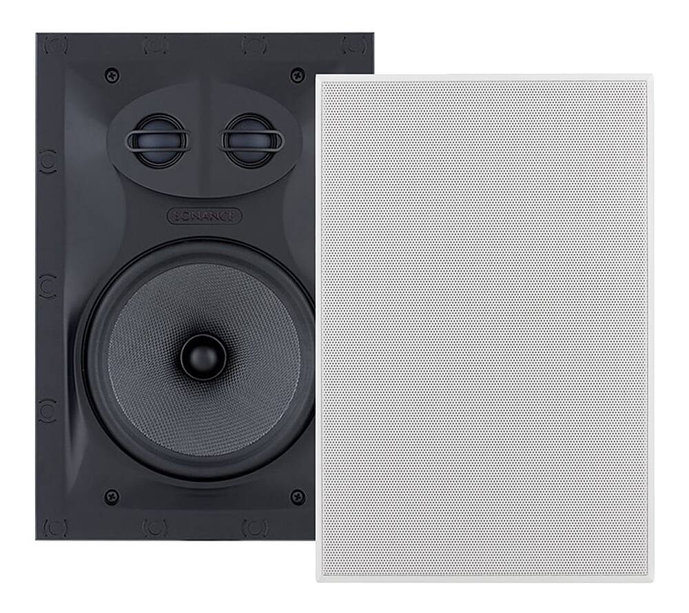 Sonance - VP66 SST/SUR RECTANGLE SINGLE SPEAKER - Visual Performance 6-1/2" 2-Way Single Stereo/Surround In Wall Speaker (Each) - Paintable White