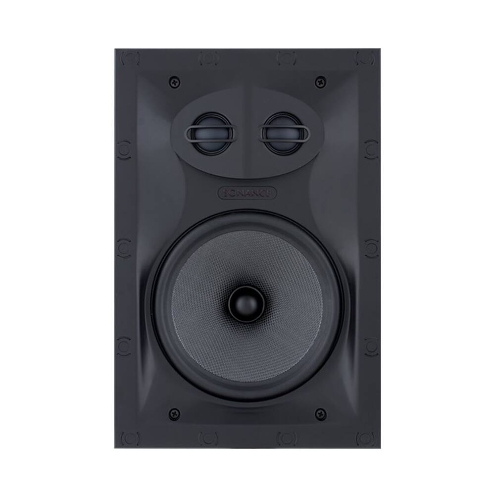 Angle. Sonance - VP66 SST/SUR SINGLE SPEAKER - Visual Performance 6-1/2" 2-Way In-Wall Rectangle Single Stereo/Surround Speaker (Each) - Paintable White.
