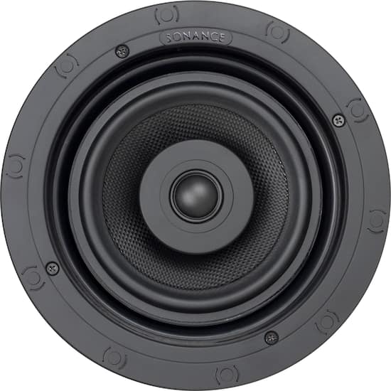 Sonance Visual Performance 6 1 2 2 Way In Ceiling Speaker Pair Paintable White Vp62r Round Best Buy