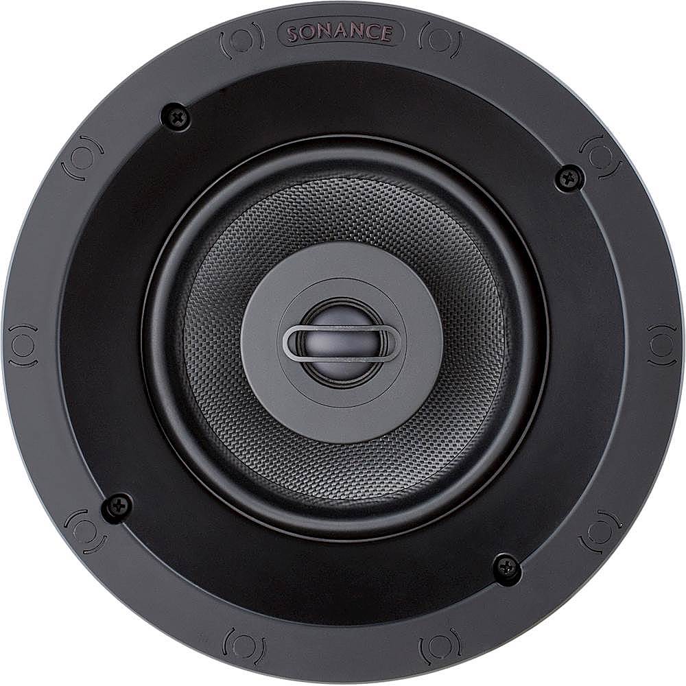 Angle View: Sonance - VP66R TL - Visual Performance Thin Line 6-1/2" 2-Way In-Ceiling Speakers (Pair) - Paintable White