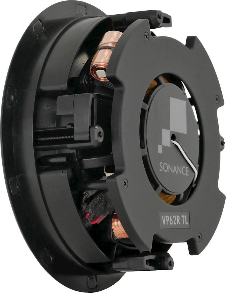 Back. Sonance - VP62R TL - Visual Performance 6-1/2" 2-Way In-Ceiling Thin-Line Speakers (Pair) - Paintable White.