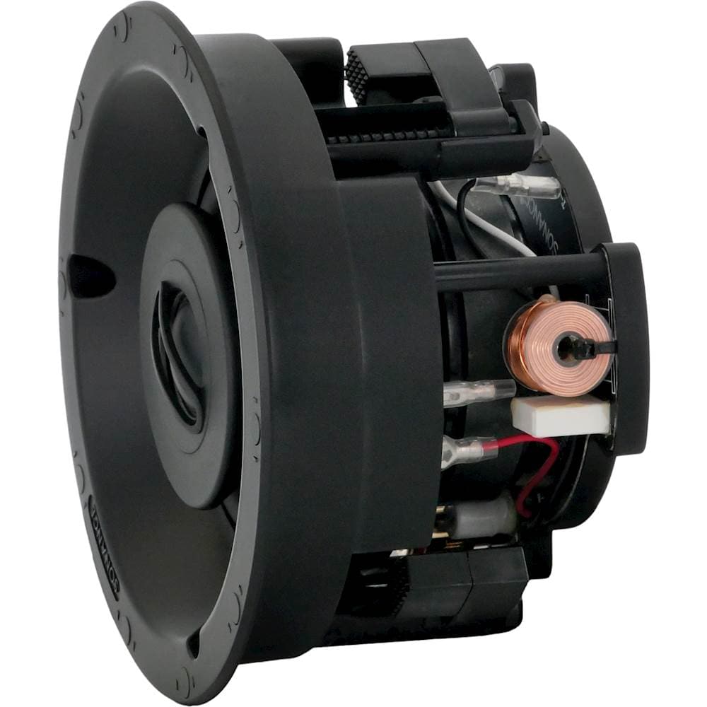 Back. Sonance - VP42R - Visual Performance 4-1/2" 2-Way In-Ceiling Speakers (Pair) - Paintable White.