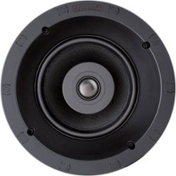 Sonance - VP62RTL ROUND SINGLE SPEAKER Visual Performance Thin Line 6-1/2" 2-Way In-Ceiling Speaker (Each) - Paintable White - Front_Zoom