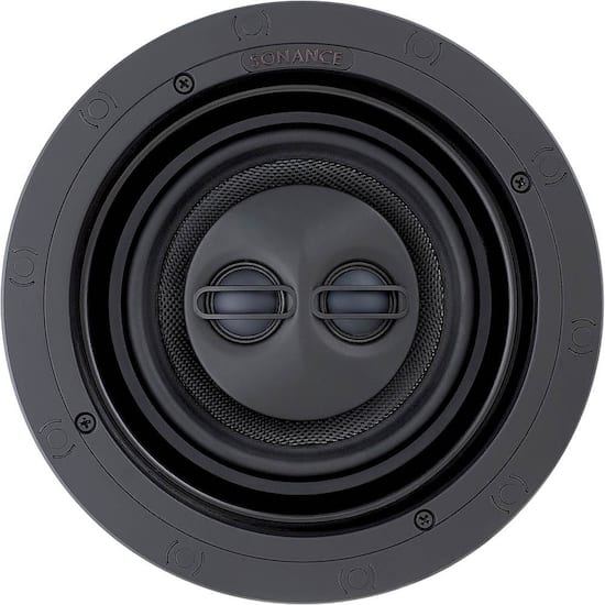 Sonance Visual Performance 6 1 2 2 Way In Ceiling Speaker Each Paintable White Vp66r Sst Sur Round Best Buy