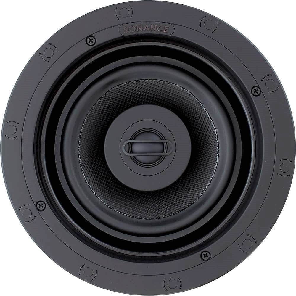 Angle. Sonance - VP64R - Visual Performance 6-1/2" 2-Way In-Ceiling Speakers (Pair) - Paintable White.