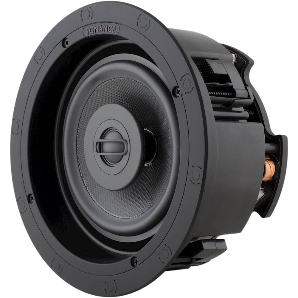 Left. Sonance - VP64R - Visual Performance 6-1/2" 2-Way In-Ceiling Speakers (Pair) - Paintable White.