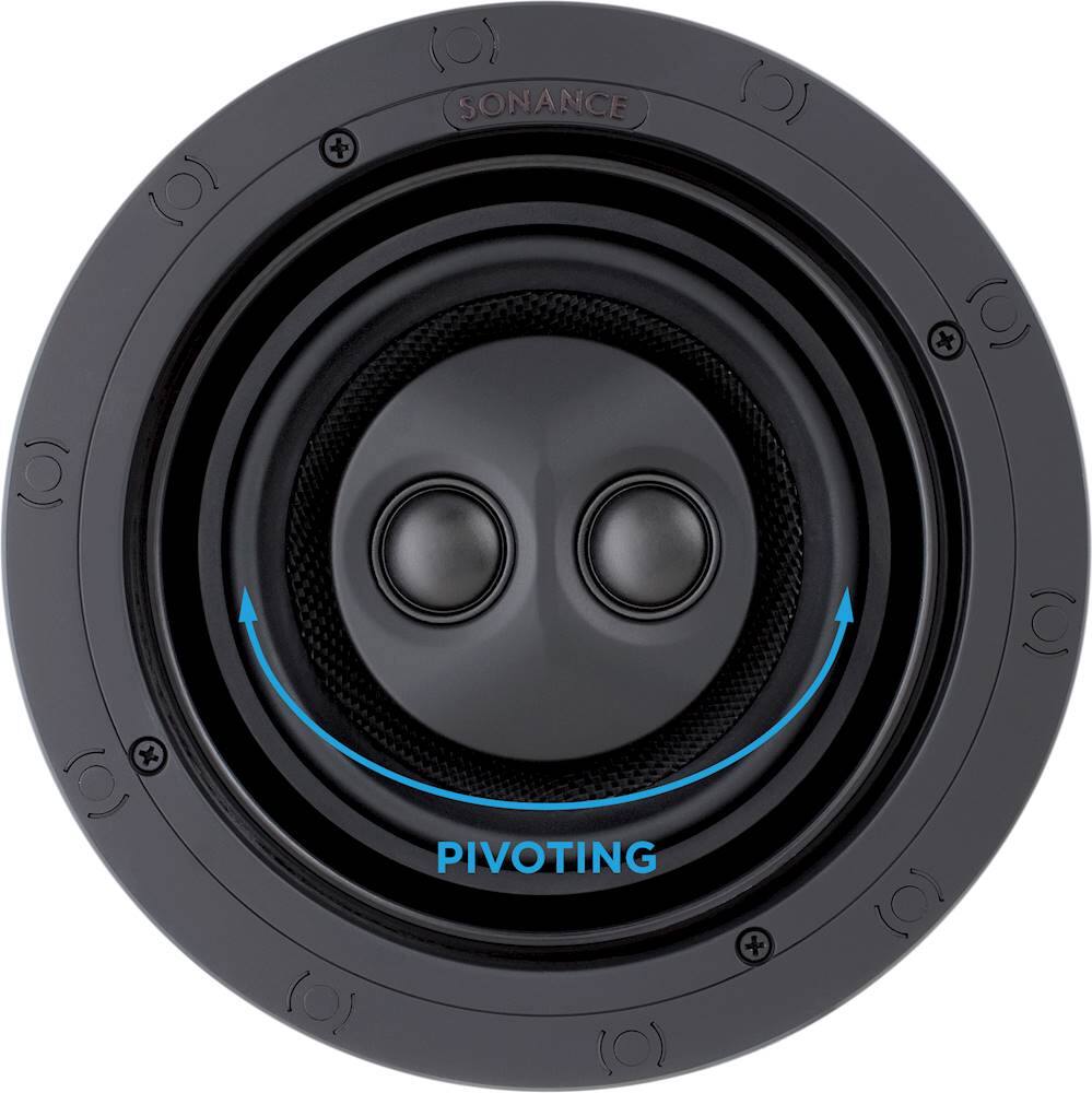 Angle. Sonance - VP62R SST/SUR SINGLE SPEAKER - Visual Performance 6-1/2" 2-Way Single Stereo/Surround In-Ceiling Speaker (Each) - Paintable White.