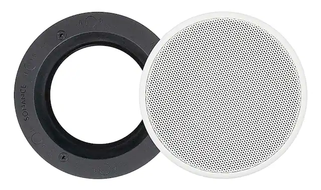 Front. Sonance - VPBPC3R - Visual Performance 3" Bandpass Connector with Subwoofer Grille (Each) - Paintable White.
