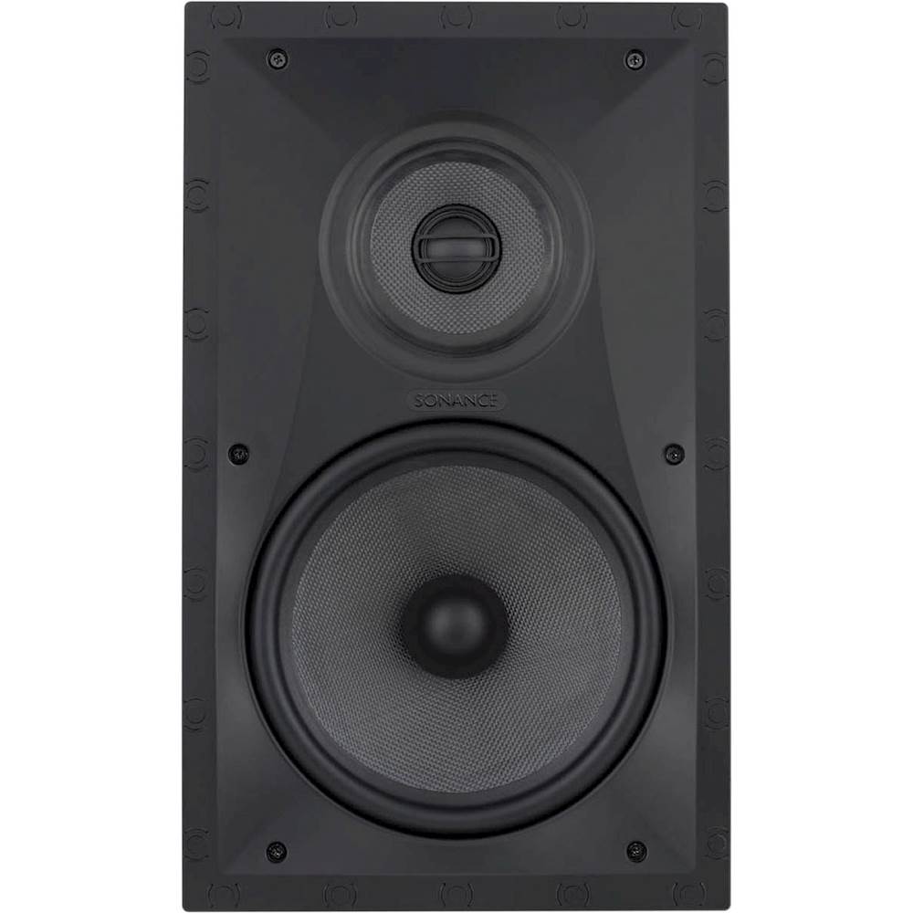 Angle View: Sonance - VP42 RECTANGLE SINGLE SPEAKER - Visual Performance 4-1/2" 2-Way In-Wall Speaker (Each) - Paintable White
