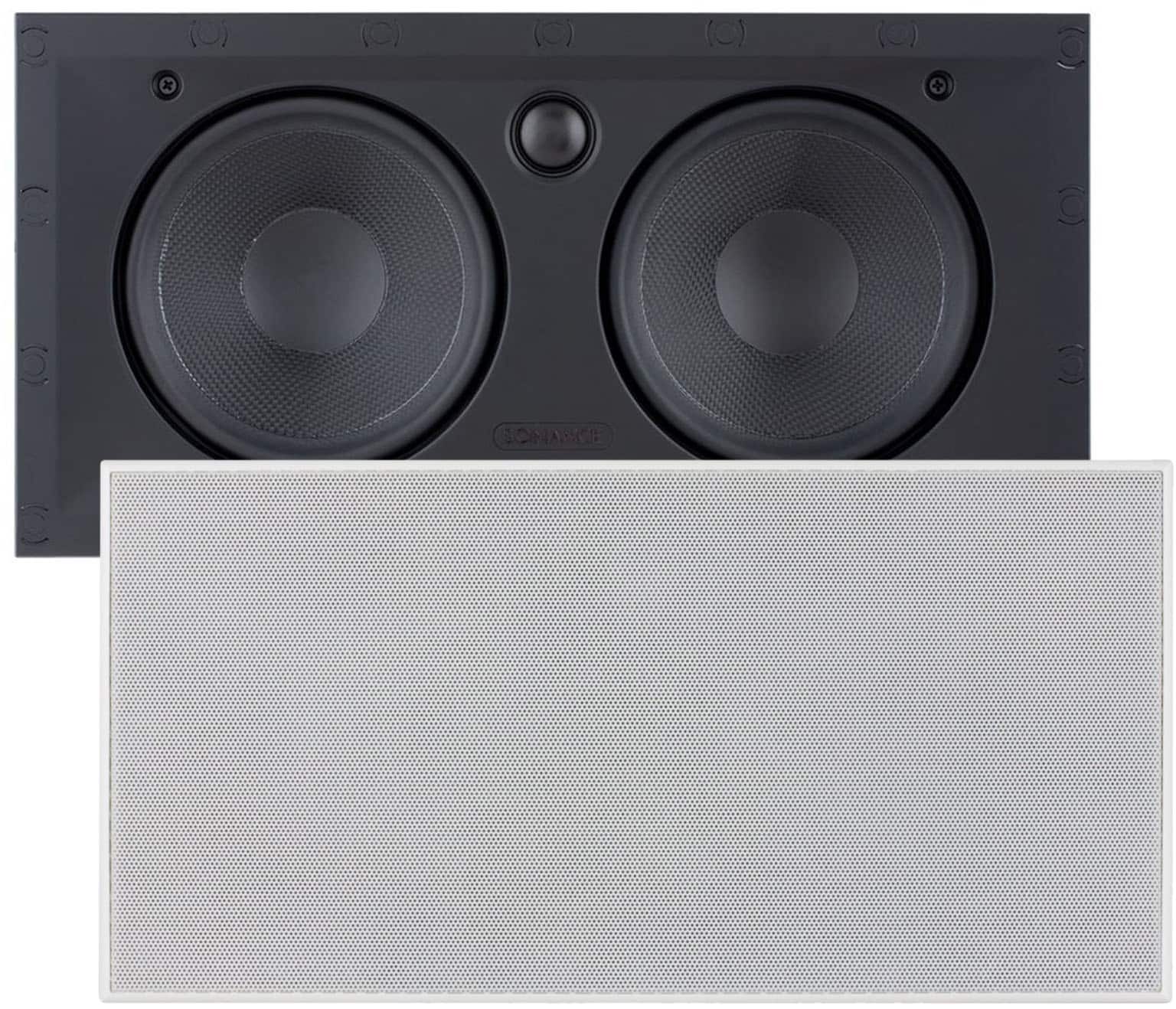 Sonance - VP62 LCR SINGLE SPEAKER - Visual Performance 6-1/2" 2-Way In-Wall Rectangle LCR Speaker (Each) - Paintable White - Front_Zoom