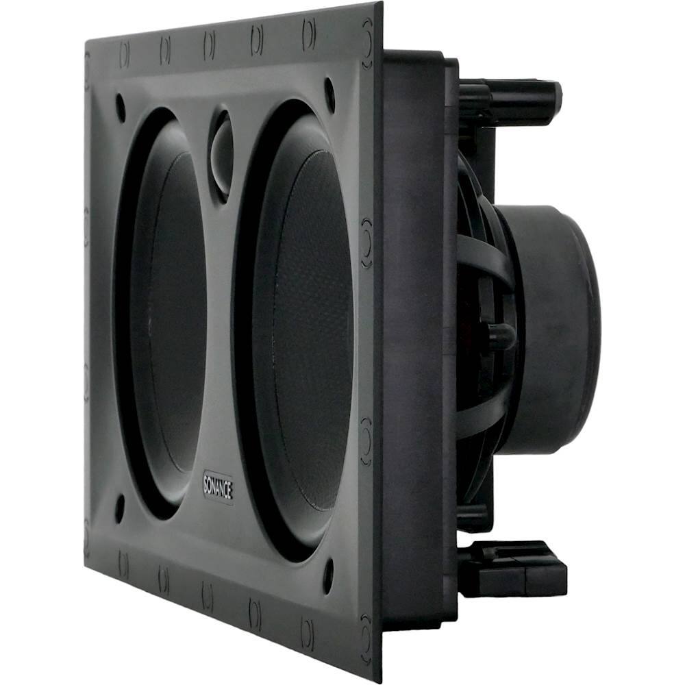 Left. Sonance - VP62 LCR SINGLE SPEAKER - Visual Performance 6-1/2" 2-Way In-Wall Rectangle LCR Speaker (Each) - Paintable White.